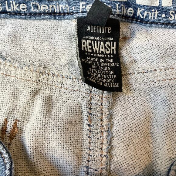 Rewash Women Waxed Denim Straight Leg Jeans 9/29, Blue, Soft Feel Like Knit - Picture 9 of 13